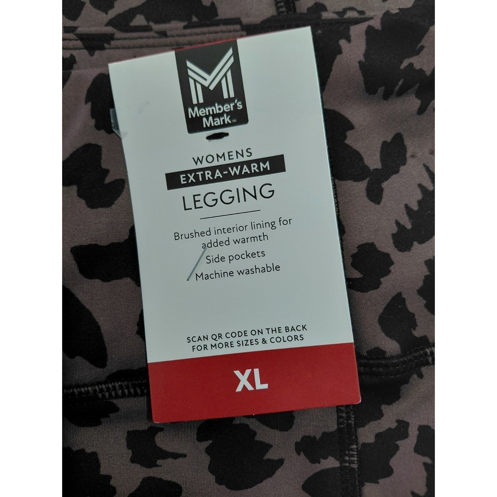 Member's Mark Women's Extra-Warm Leggings Lepoard Print XL - Picture 3 of 5